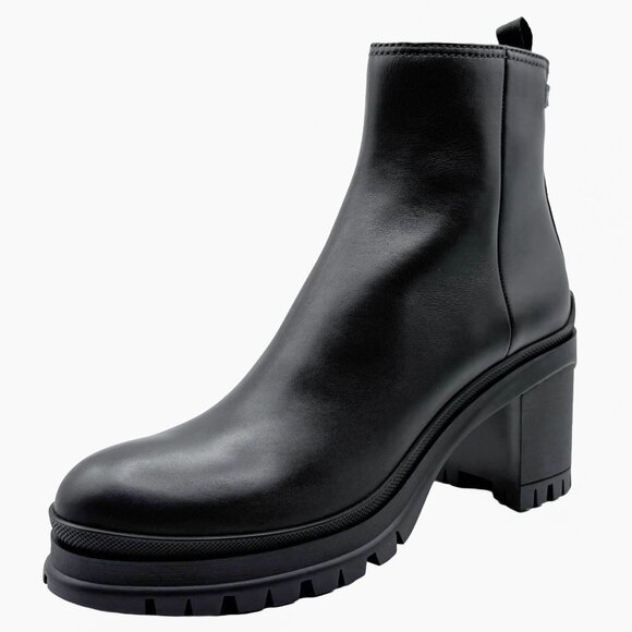 Brand New Prada Montana Lug Sole Vitello Leather mini Platform Combat Boots - Picture 1 of 12